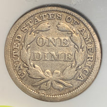 1844 Seated Liberty Dime, Grade= F15, ANACS slabbed