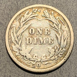1896-O Barber Dime, Grade= VG10, cleaned and minor marks