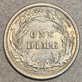 1914 Barber Dime, Grade= AU