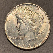 1934 D Peace Dollar, MS61