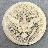 1909-O Barber Quarter, Grade= AG, cleaned