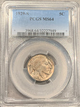 1929-S Buffalo Nickel, PCGS MS64