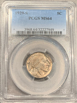 1929-S Buffalo Nickel, PCGS MS64