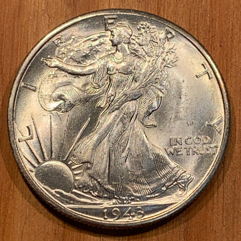 1942 D Walking Liberty Half Dollar, MS64