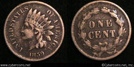 1859 Indian Cent, Grade= VF