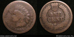 1864 L Indian Cent, Grade=  AG