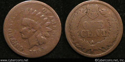 1864 L Indian Cent, Grade=  G