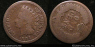 1864 BR Indian Cent, Grade= G4