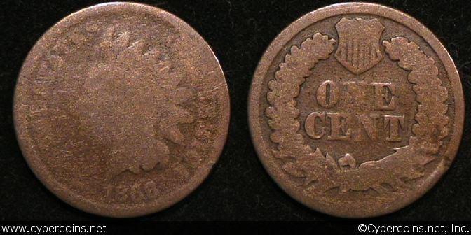 1866 Indian Cent, Grade=  AG