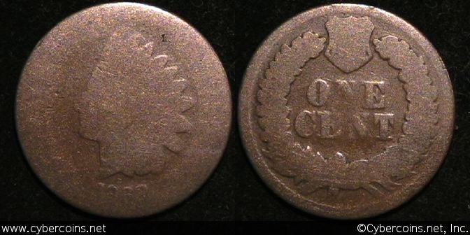 1868 Indian Cent, Grade=  Fair 2
