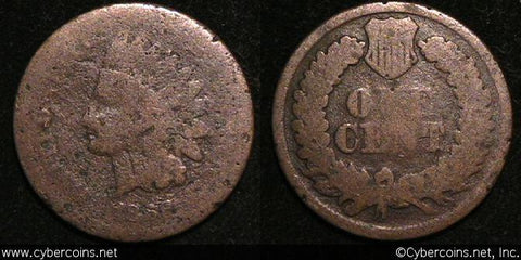 1868 Indian Cent, Grade=  AG