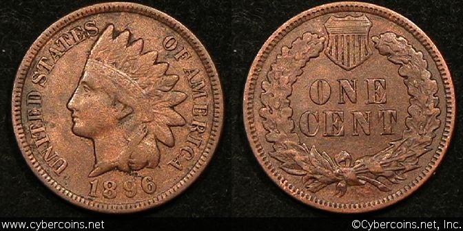 1896 Indian Cent, Grade= XF