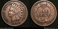 1900 Indian Cent, Grade= XF