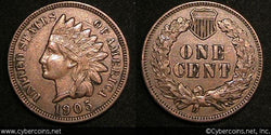 1905 Indian Cent, Grade= AU