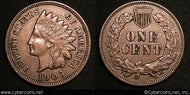 1905 Indian Cent, Grade= AU