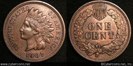 1907 Indian Cent, Grade= AU