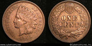 1909 Indian Cent, Grade= AU