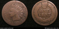 1869/9 Indian Cent, Grade= AG/G