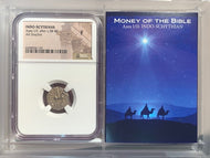 "Coins of the Wise men" , 58 BC,  silver drachm, NGC authenticated. Azes I/II