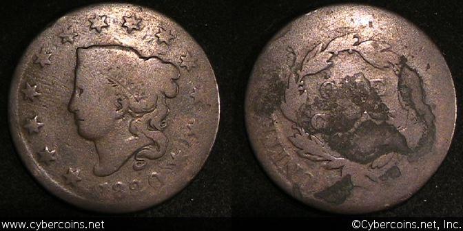 1820, G/AG  Coronet Head Large Cent