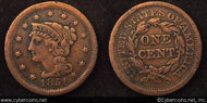 1851, VF   Braided Hair Large Cent.