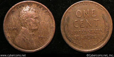 1916 Lincoln Cent, Grade= XF