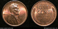 1919 Lincoln Cent, Grade= MS64RB