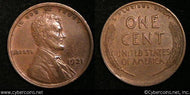 1921 Lincoln Cent, Grade= XF