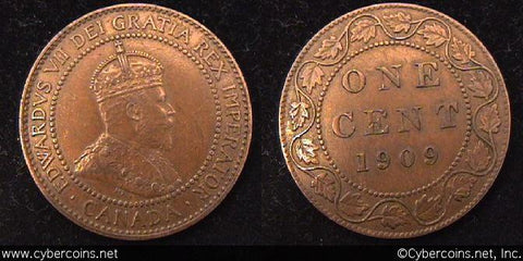 1909, Canada cent, KM8, AU. Tiny hit