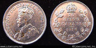 1918, Canada 10 cent, KM23, AU. Heavily