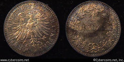 Frankfurt, 1866, 1 Kreuzer, UNC, KM367