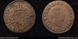 Wurttemberg, 1837W, 1 kreuzer, F, KM548  - billon