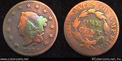 1825, G  Coronet Head Large Cent