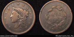 1837, VG   Coronet Head Large Cent.