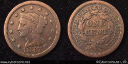 1847, VG   Braided Hair Large Cent.