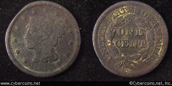 1847, F   Braided Hair Large Cent.