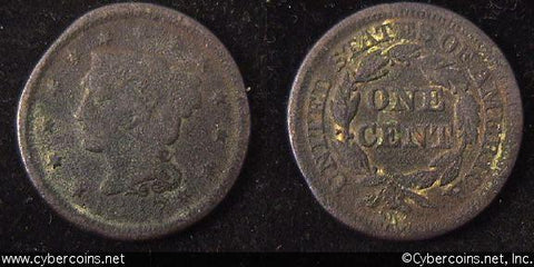 1847, F   Braided Hair Large Cent.