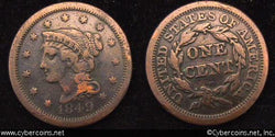 1849, F   Braided Hair Large Cent.