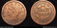 1850, VG   Braided Hair Large Cent.