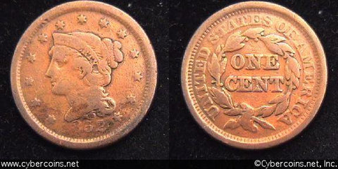 1852, VG   Braided Hair Large Cent.