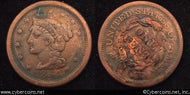 1854, VG   Braided Hair Large Cent.