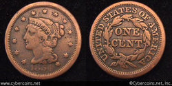 1854, F   Braided Hair Large Cent.