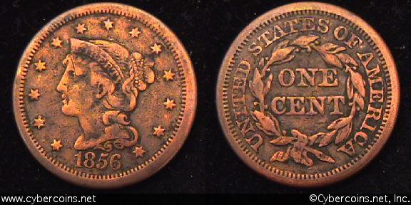 1856, F   Braided Hair Large Cent.