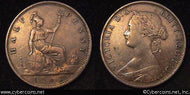 Great Britain, 1862,  1/2 penny, VF/XF, KM748.2