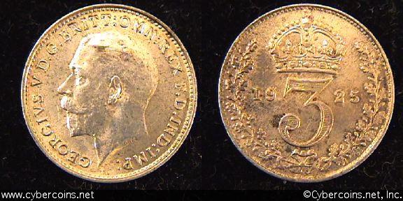 Great Britain, 1925, 3 pence, AU, KM813a