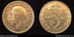 Great Britain, 1926, 3 pence, XF/AU, KM813a