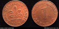 Germany, 1948G,  1 pfennig, XF, KMA101