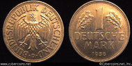 Germany, 1956D,  1 mark,  XF, KM110