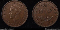 Newfoundland, 1938, 1 cent, KM18, AU.