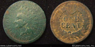 1867 Indian Cent, Grade= G
